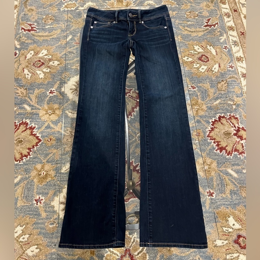 Women's American Eagle Dark Blue Jeans - Picture 2 of 8